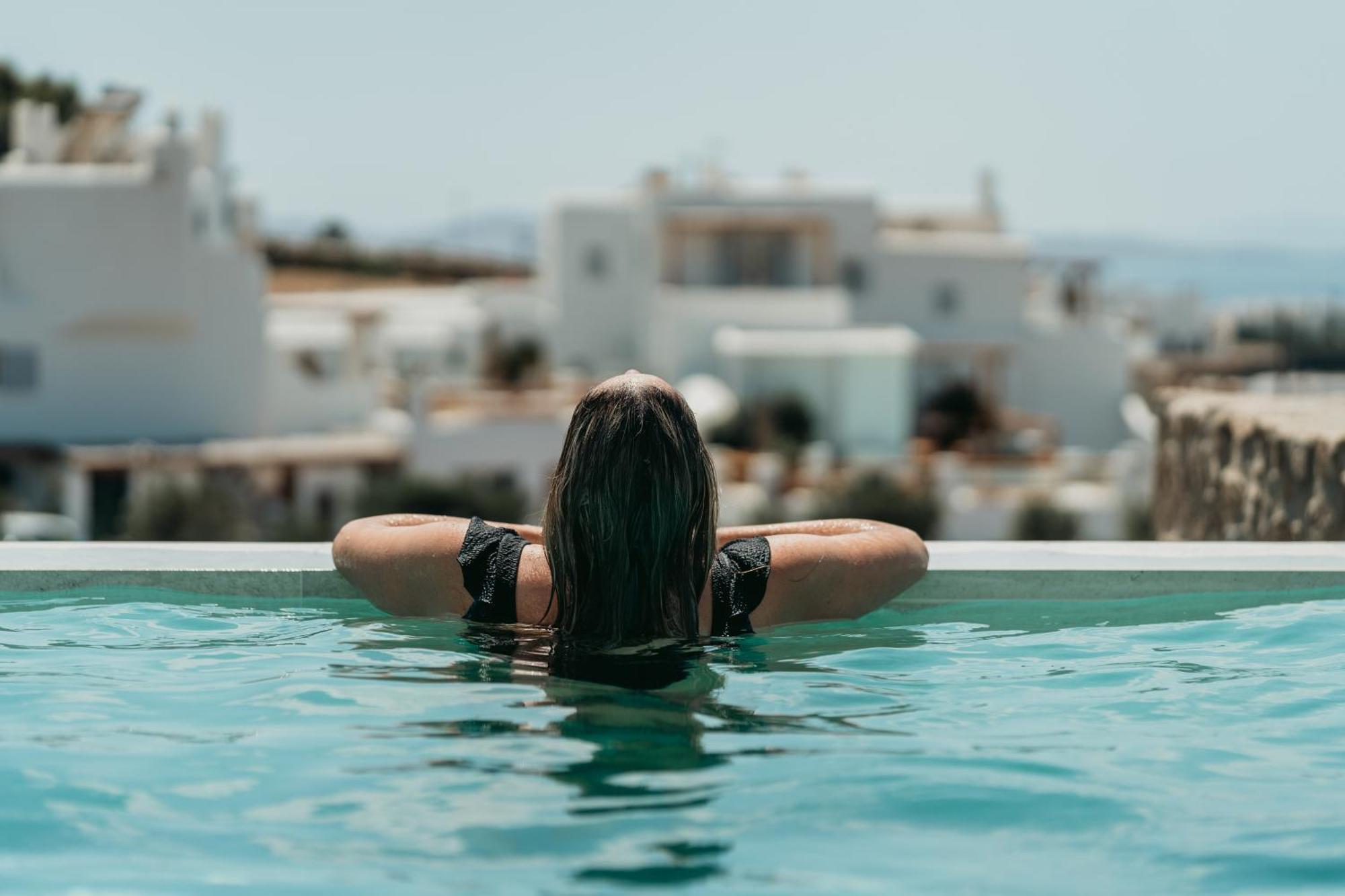 Ostria View Mykonos Panzió Mykonos Town Kültér fotó